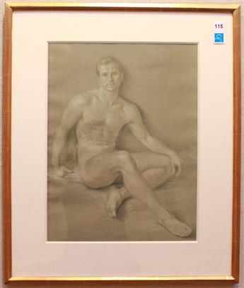 PAUL CADMUS Seated Male Nude (NM 3).